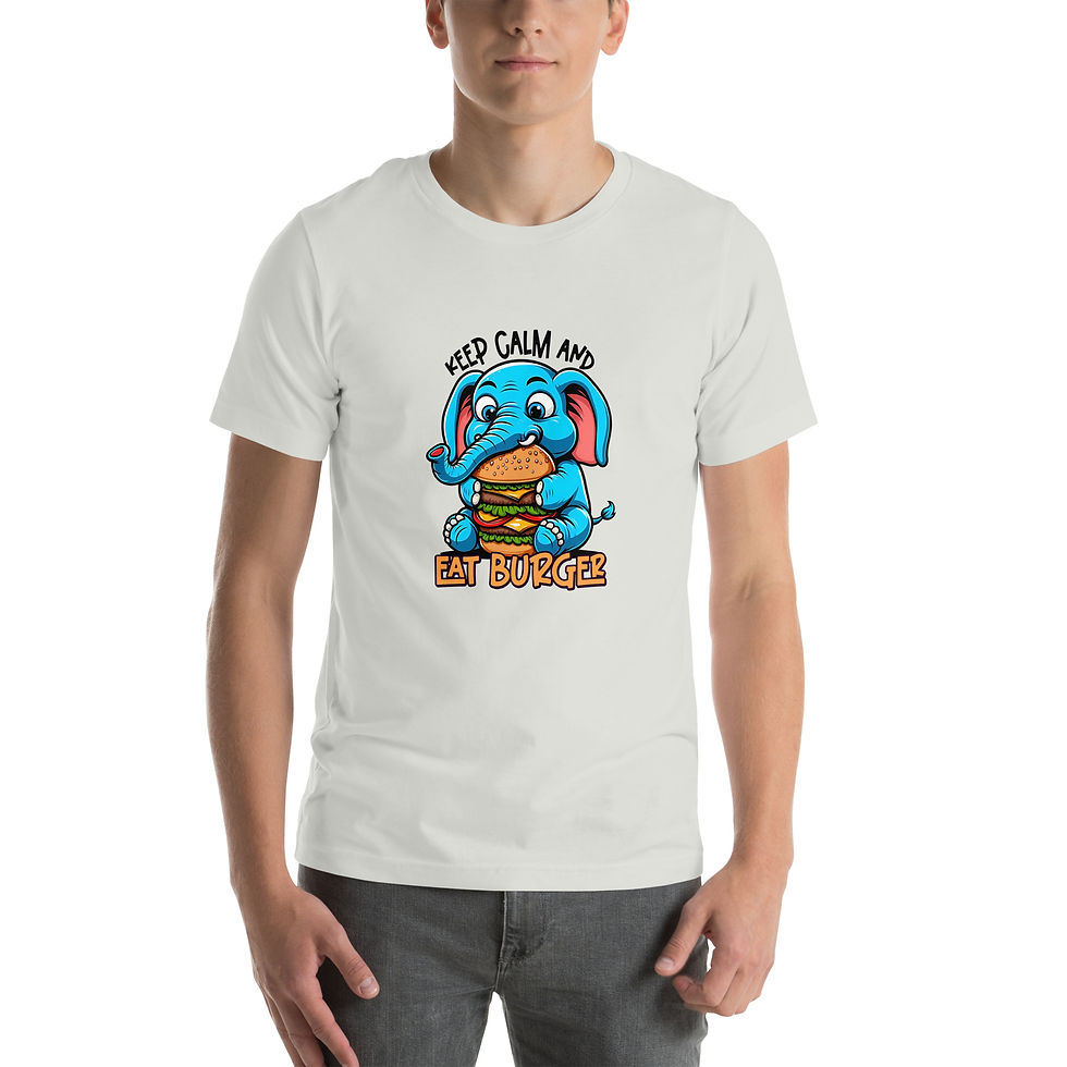 Thumbnail: Keep Calm and Eat Burgers. Unisex t-shirt