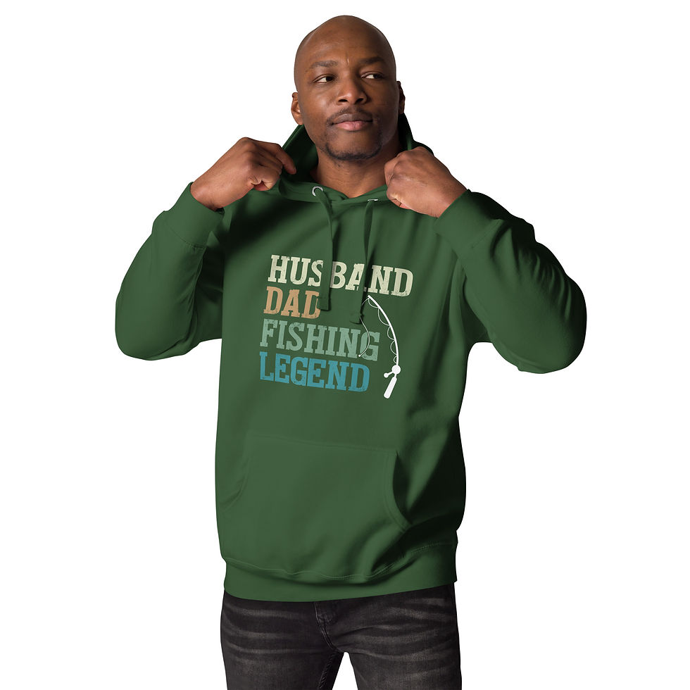 Thumbnail: Husband Dad Fishing Legend Unisex Hoodie