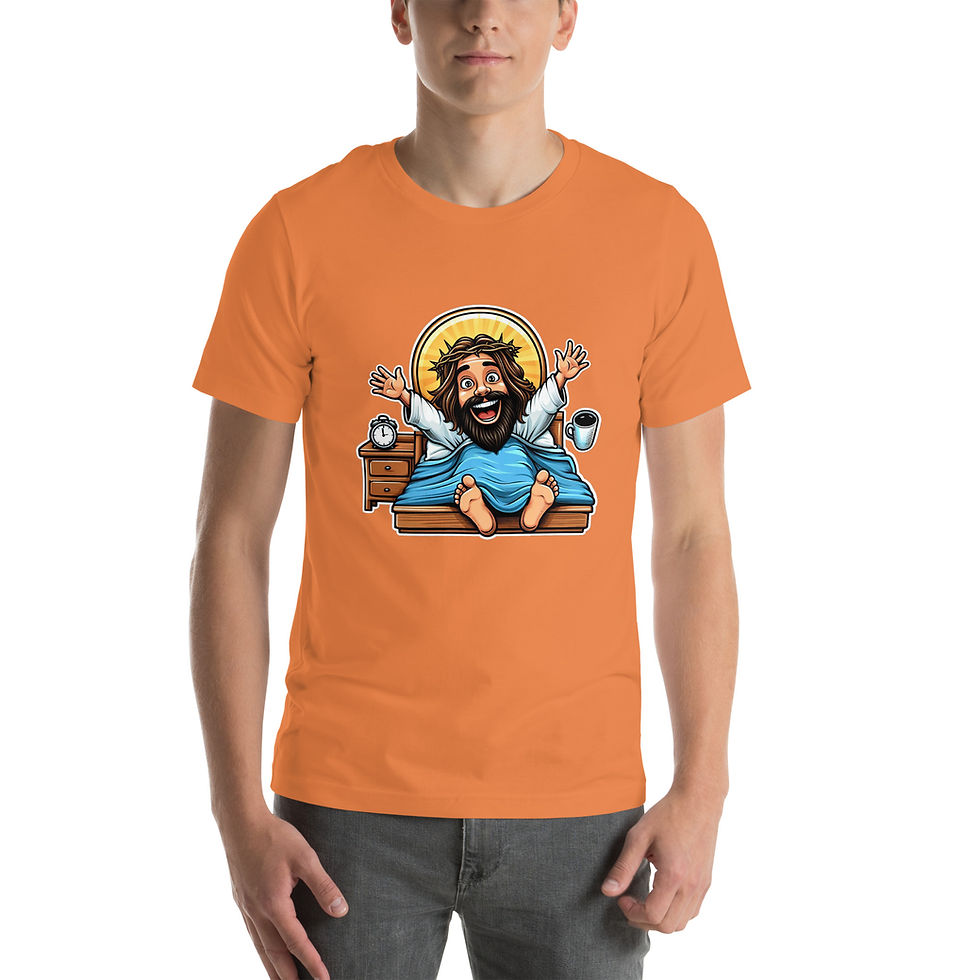 Thumbnail: Happy Jesus.   Unisex t-shirt