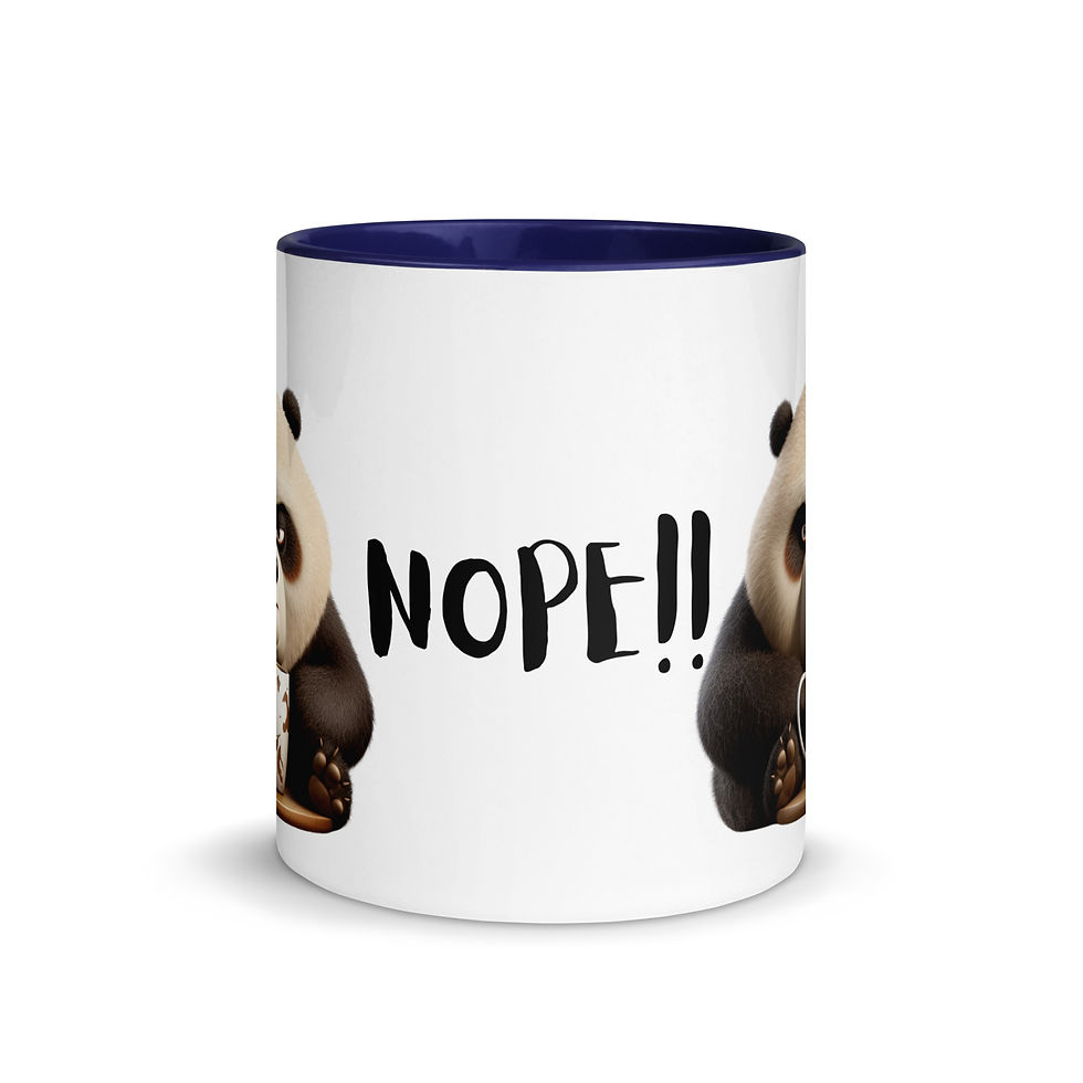 Thumbnail: Grumpy Panda.  NOPE!  Mug with Color Inside
