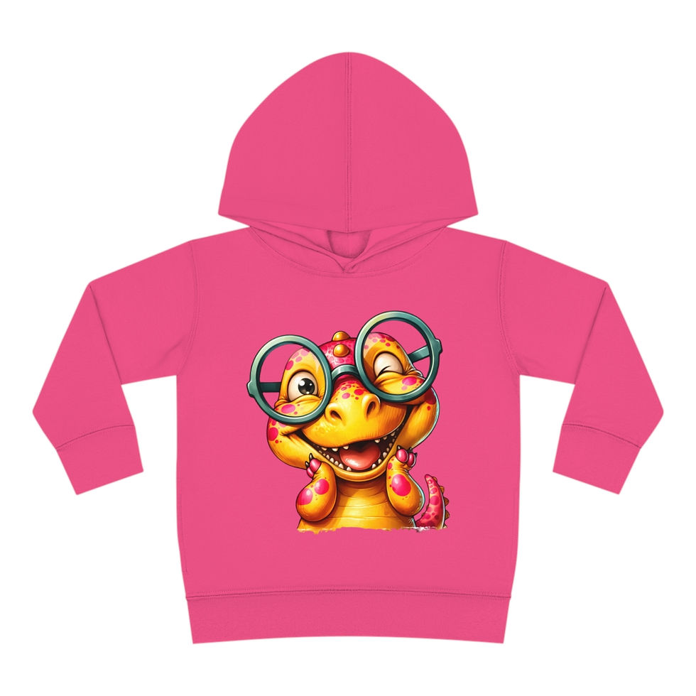Thumbnail: Dino Orange.Toddler Pullover Fleece Hoodie