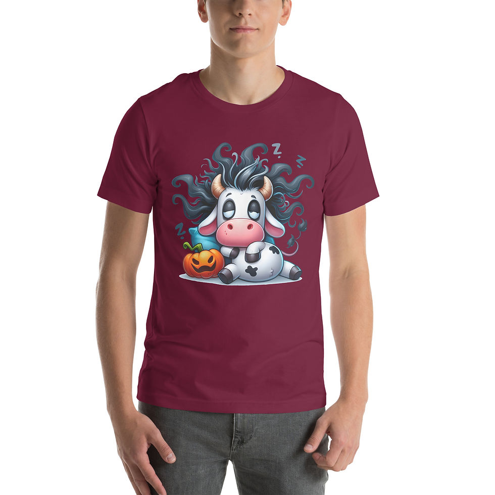Thumbnail: Halloween Cow. Unisex t-shirt