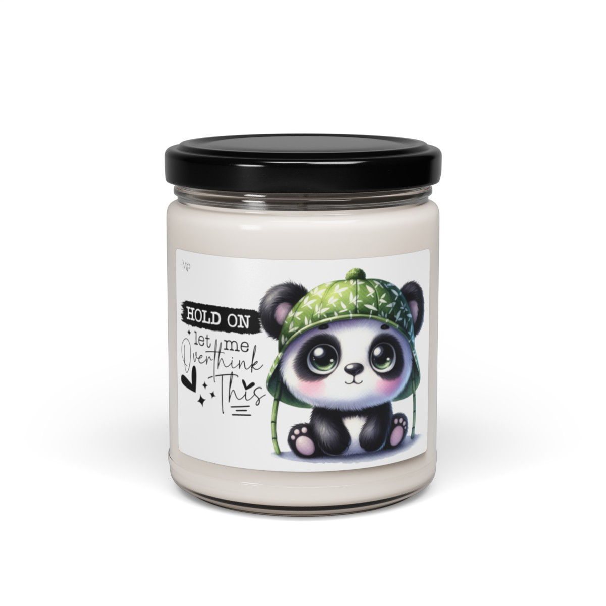 Panda. Overthinking.   Scented Soy Candle, 9oz