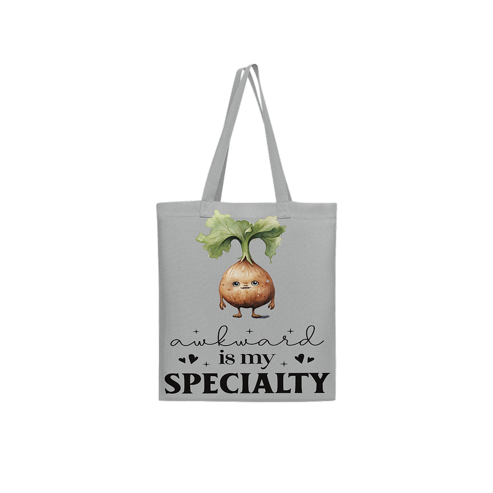 Thumbnail: Funny 2. Gray  Large Grocery Reusable Tote Bag Lined w/ Inside Pocket 