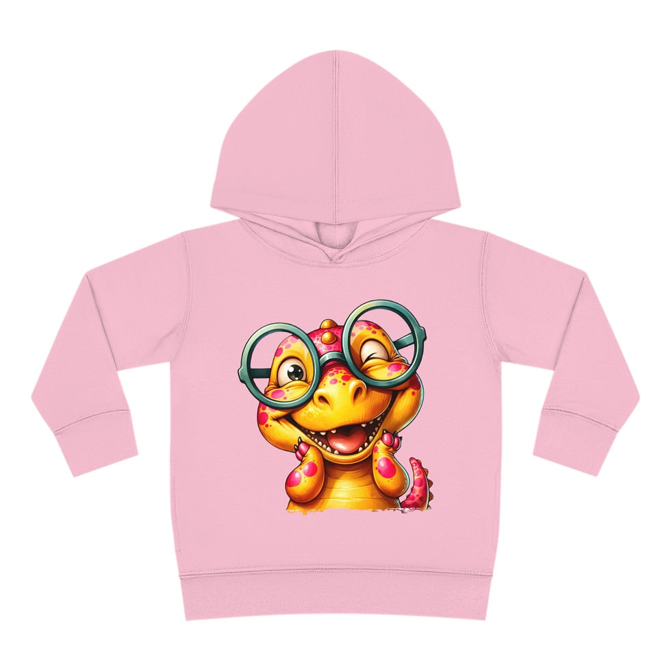 Thumbnail: Dino Orange.Toddler Pullover Fleece Hoodie