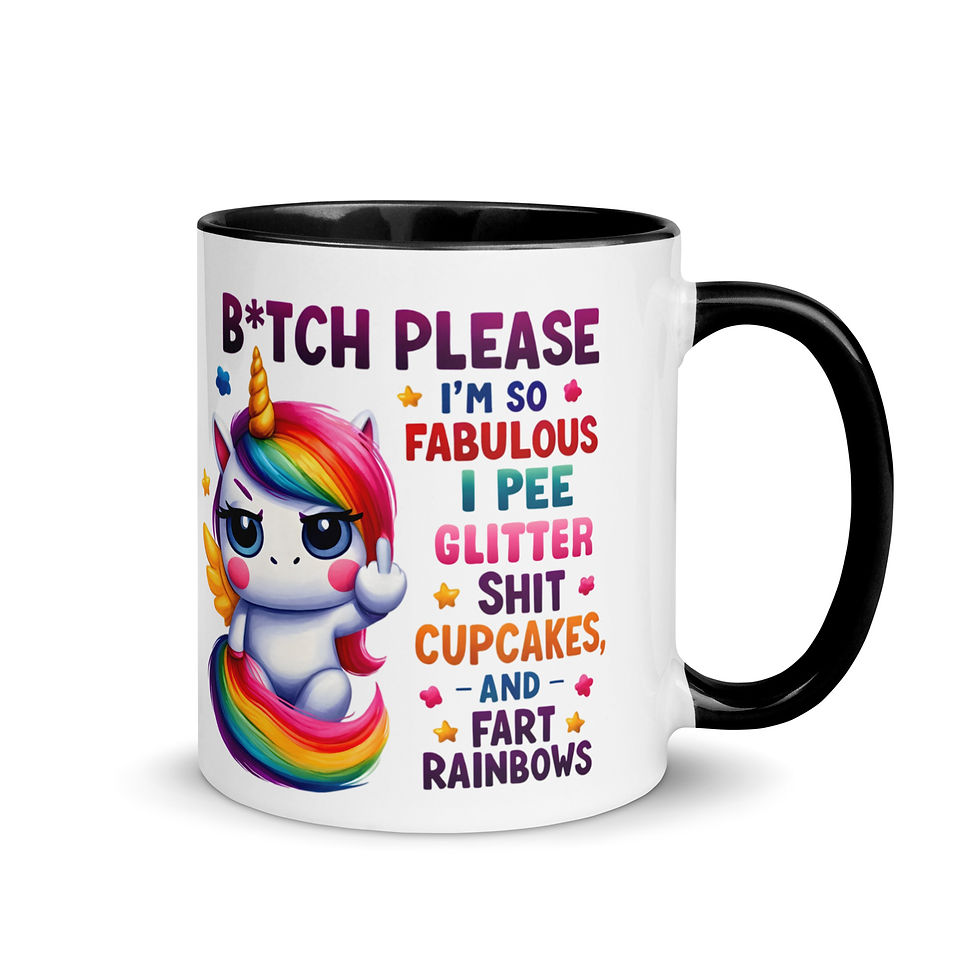 Thumbnail: Fabulous Unicorn.  Mug with Color Inside