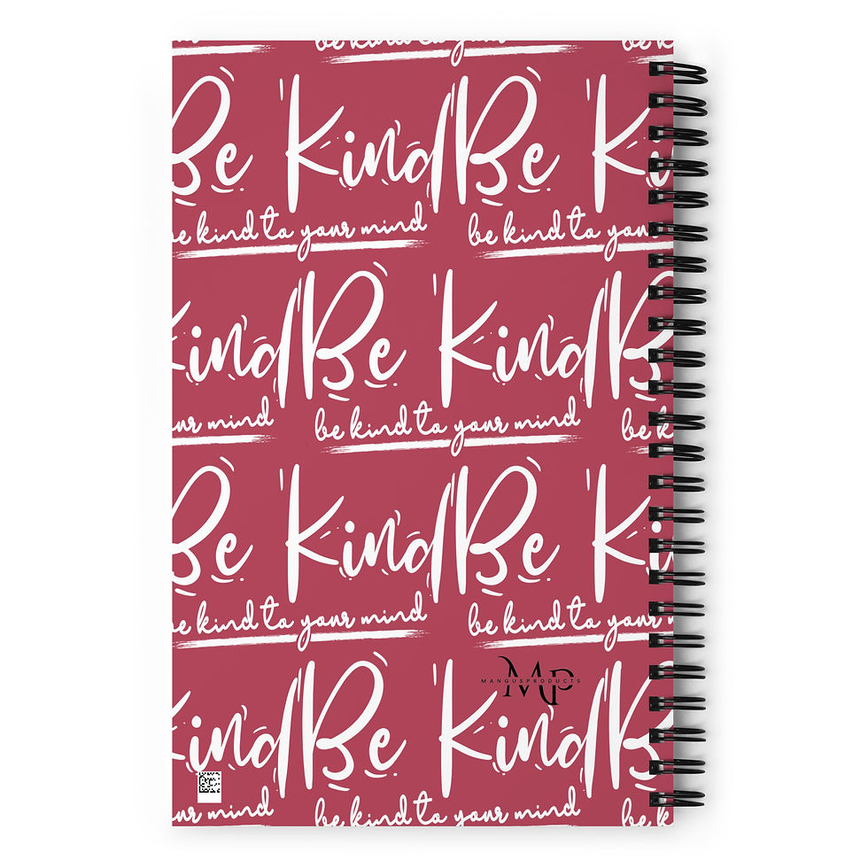 Thumbnail: Be Kind. Be Kind to Your Mind. Spiral notebook