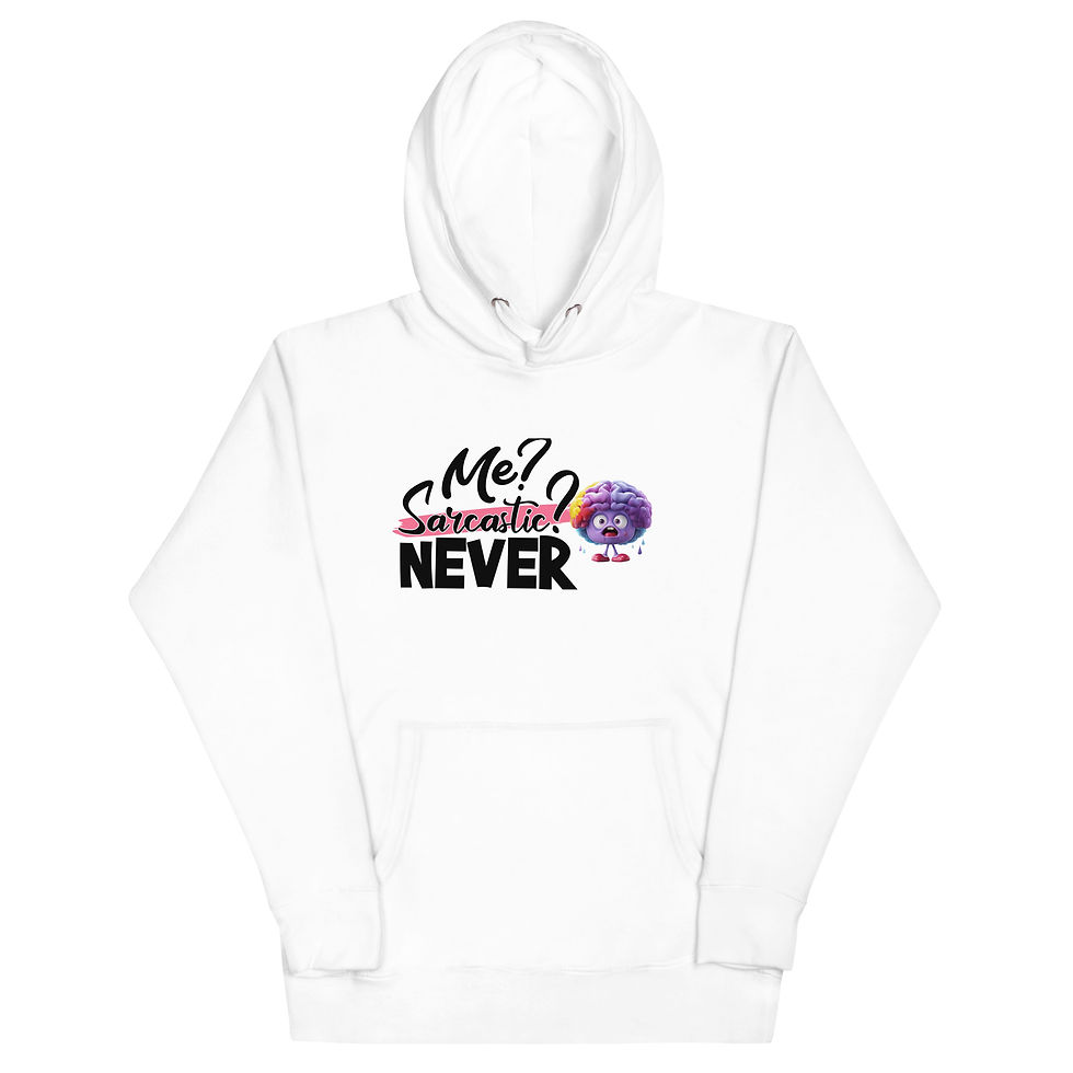 Thumbnail: Me? Sarcastic? Never! Unisex Hoodie