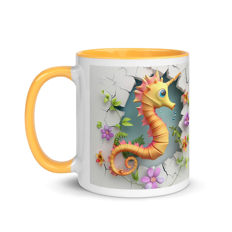 Thumbnail: Sea Horse. 7 Mug with Color Inside