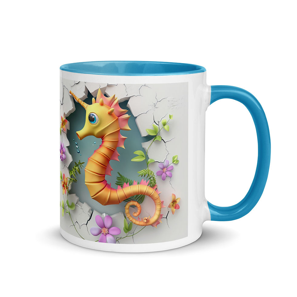 Thumbnail: Sea Horse. 7 Mug with Color Inside