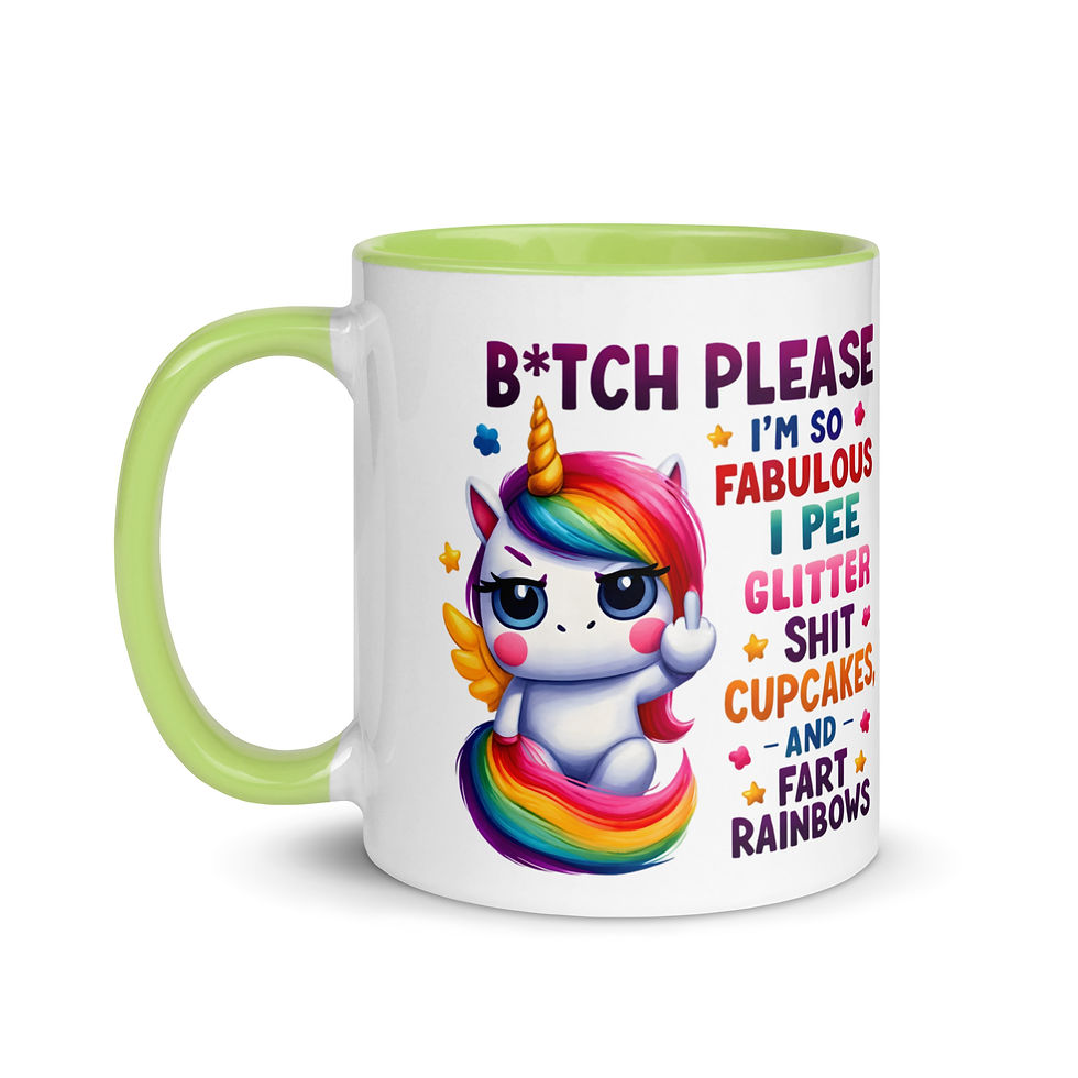 Thumbnail: Fabulous Unicorn.  Mug with Color Inside