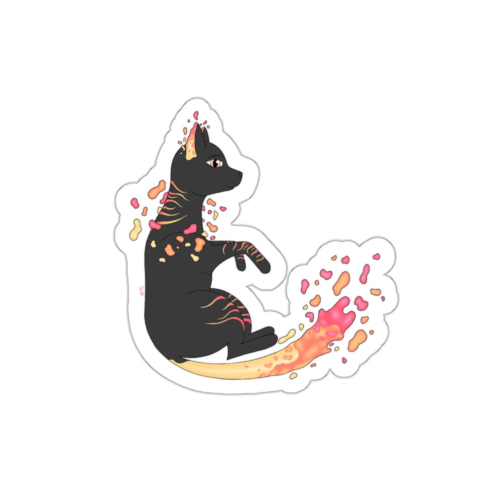 Athena Mangus Designs. Space Cat series. Die-Cut Stickers