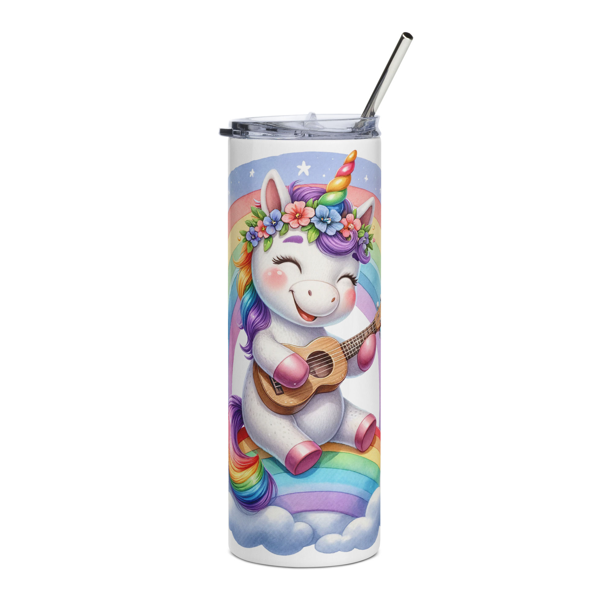 Ukulele Unicorn 1. Stainless steel tumbler