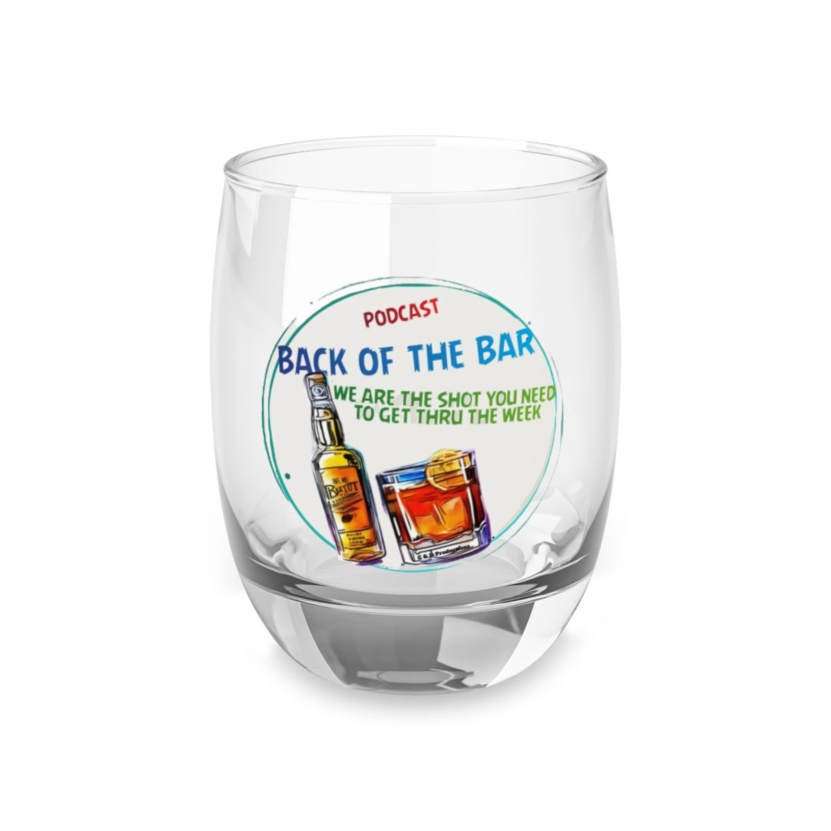 Back Of The Bar. Whiskey Glass