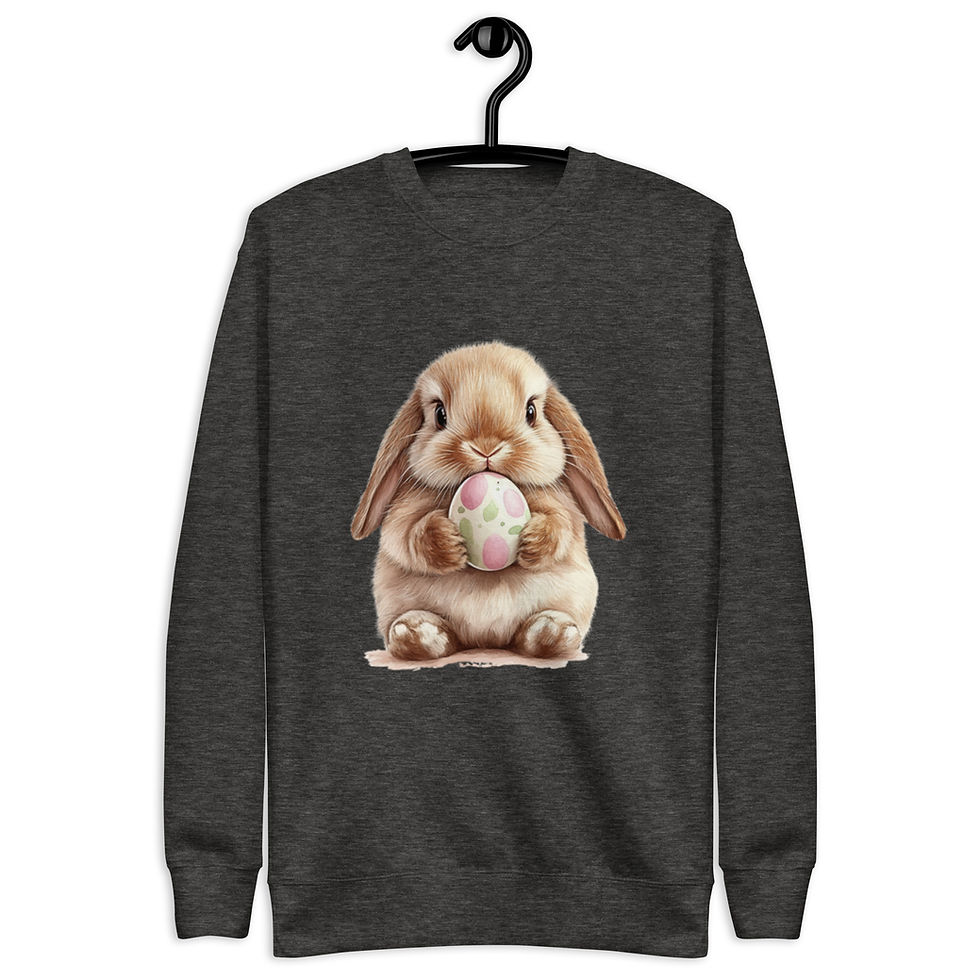 Thumbnail: Bunny with Egg. Unisex Premium Sweatshirt
