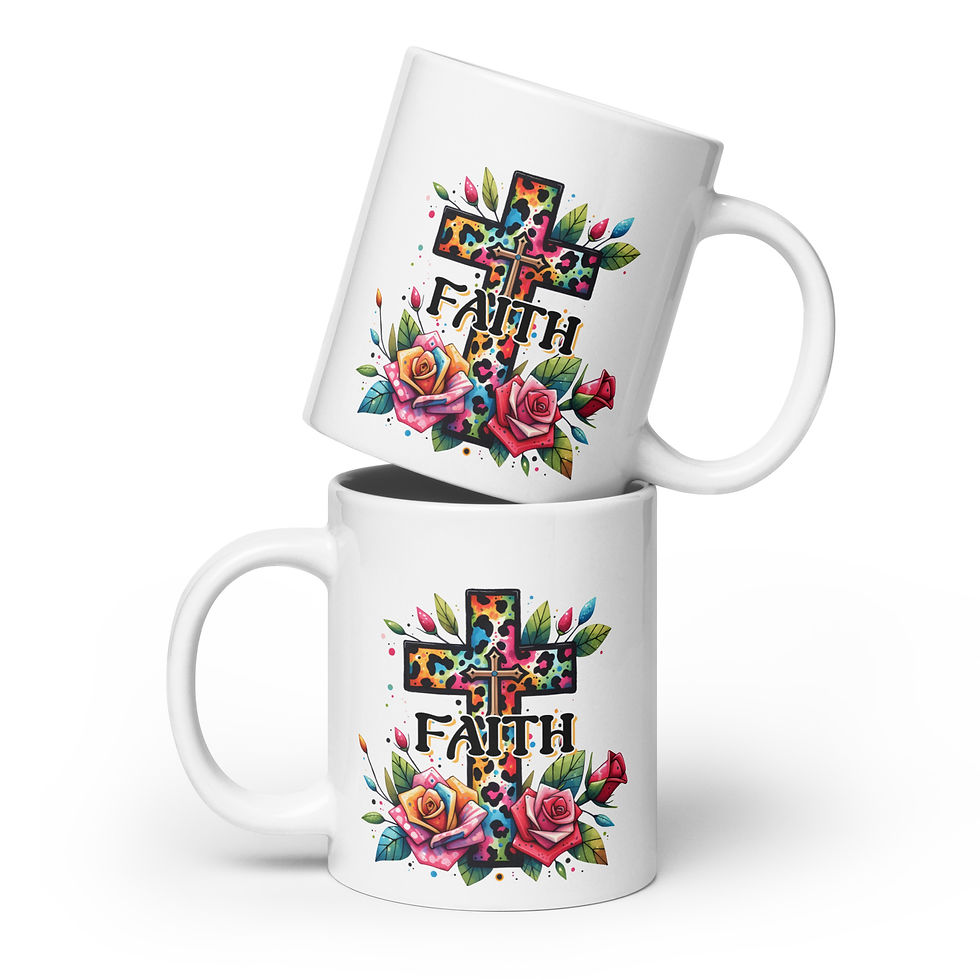 Faith. White glossy mug