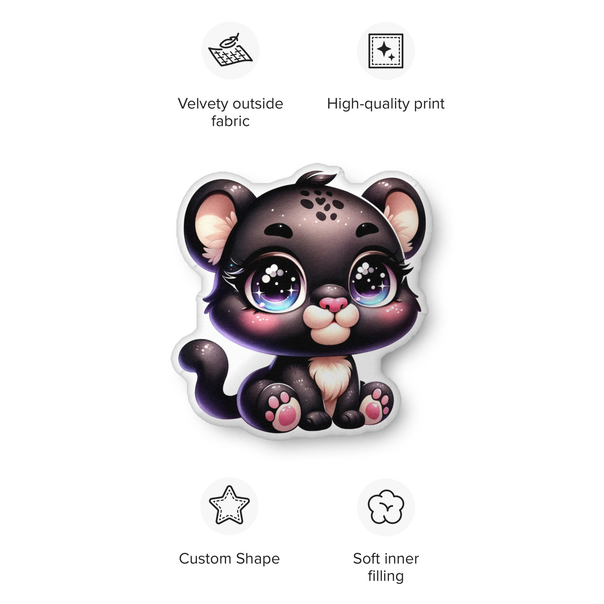 Kitty Custom-shaped pillow