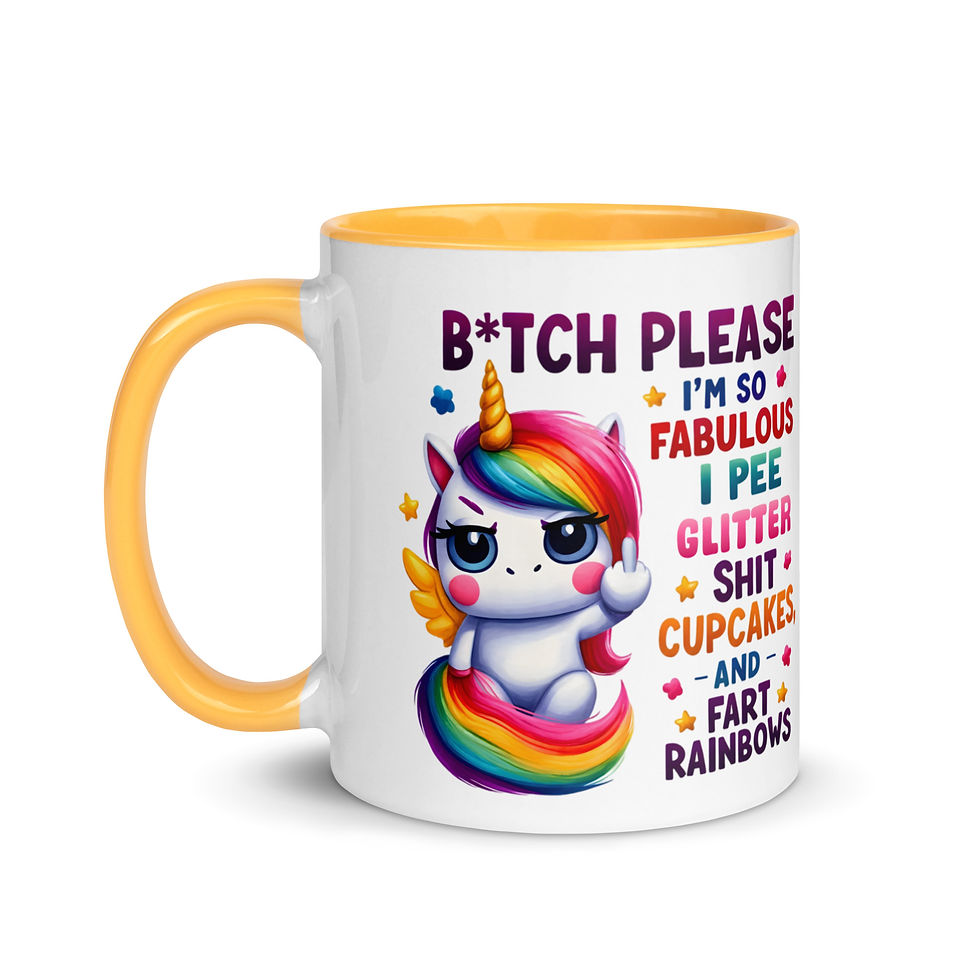 Thumbnail: Fabulous Unicorn.  Mug with Color Inside