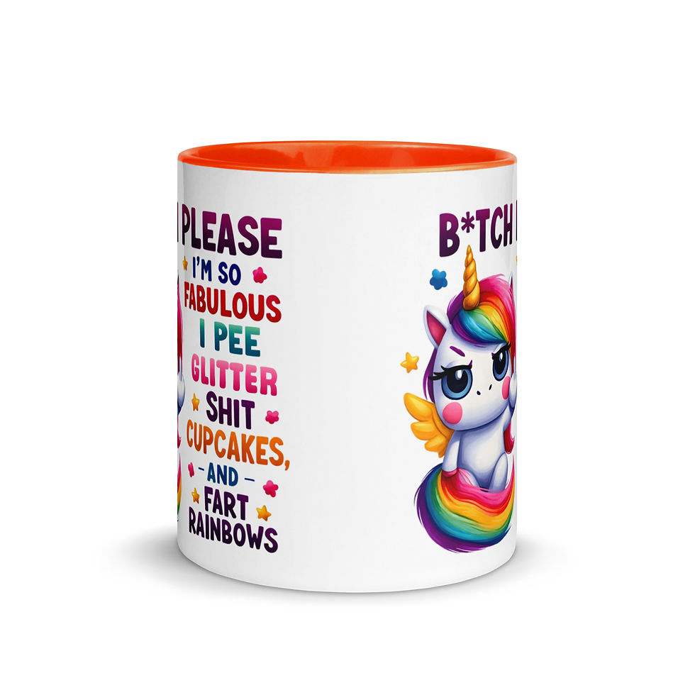 Thumbnail: Fabulous Unicorn.  Mug with Color Inside