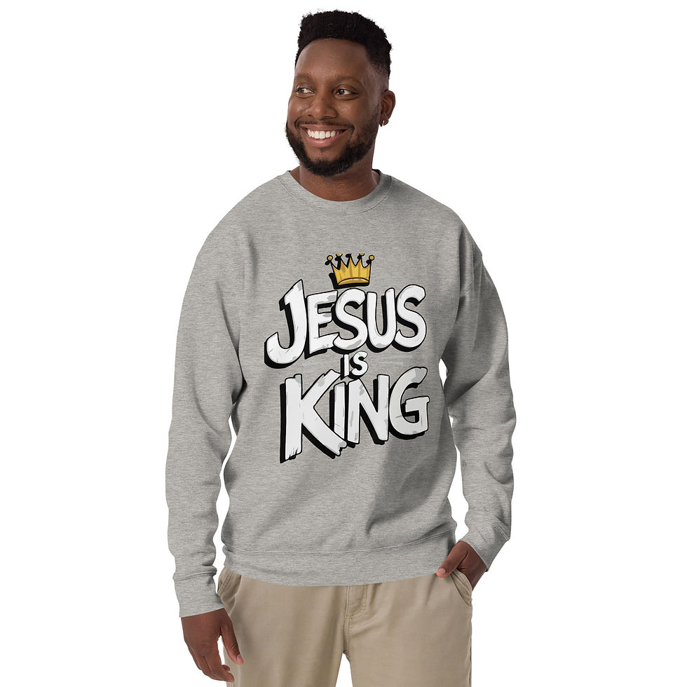 Thumbnail: Jesus is King.  Unisex Premium Sweatshirt