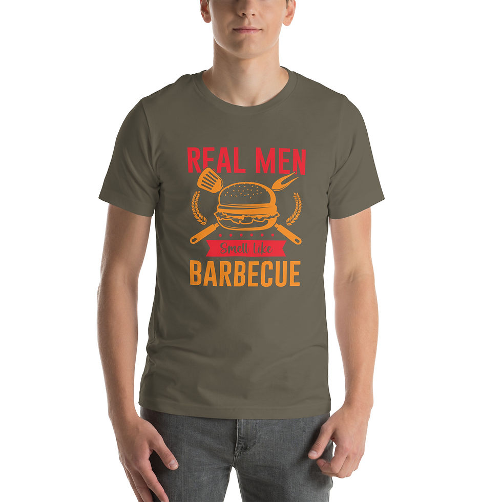 Thumbnail: Real Men Smell Like Barbecue.  Unisex t-shirt