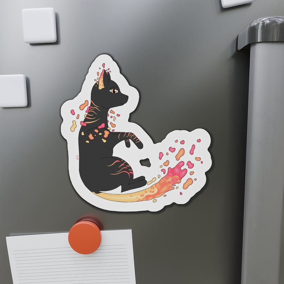 Thumbnail: Athena Kasper Designs. Space Cat Series. Die-Cut Magnets