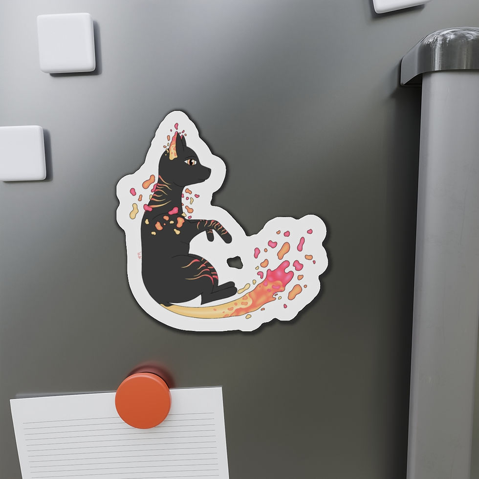 Thumbnail: Athena Kasper Designs. Space Cat Series. Die-Cut Magnets