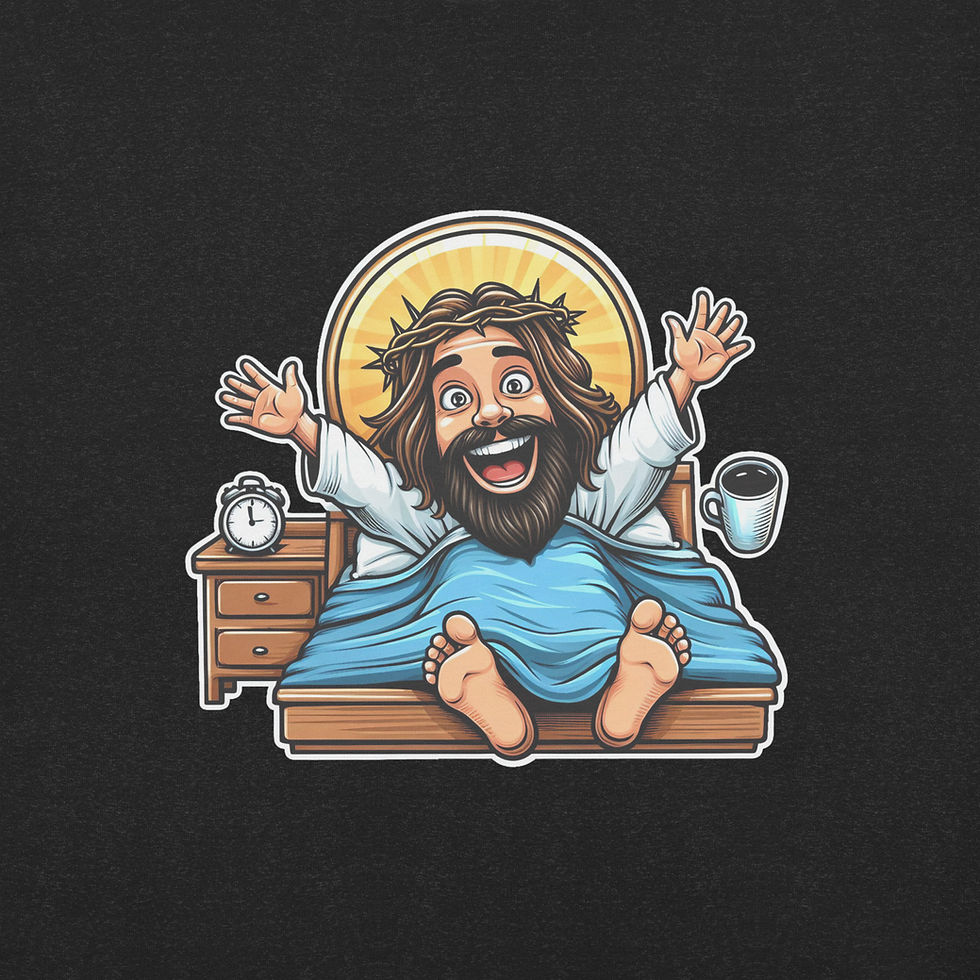 Thumbnail: Happy Jesus.   Unisex t-shirt