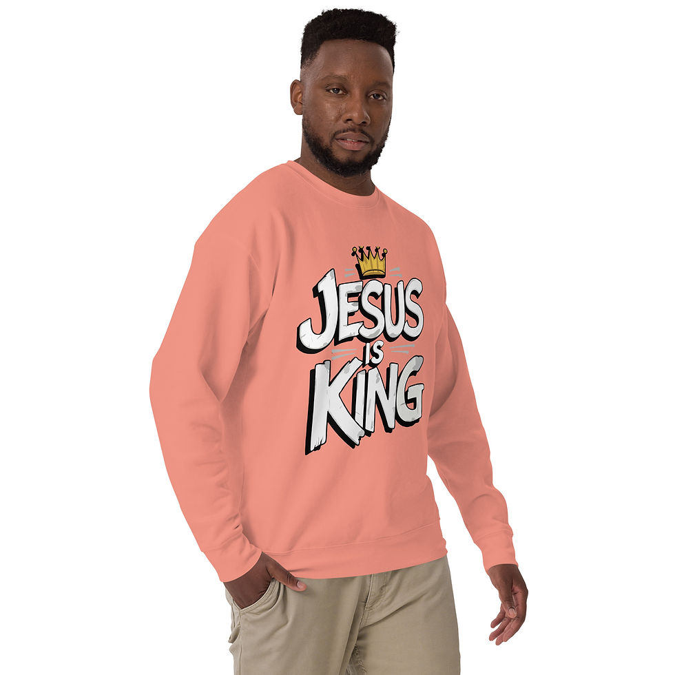 Thumbnail: Jesus is King.  Unisex Premium Sweatshirt