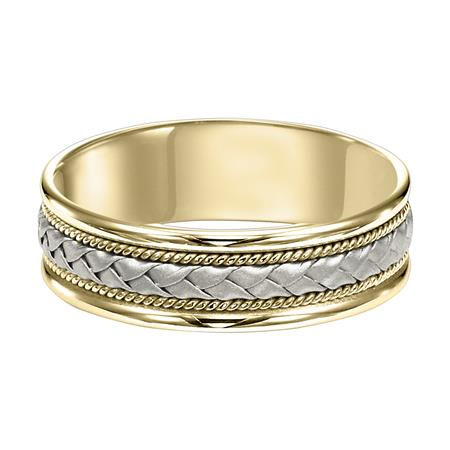 Thumbnail: 14kt. Comfort Fit Two-tone Gold Wedding Band