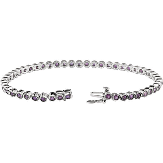Thumbnail: 14kt. W.G. 2.75 ct Amethyst Bracelet