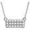 Thumbnail: 14kt W.G. 0.16 ct Diamond Rectangle Necklace