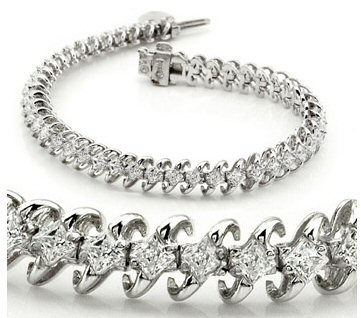 Thumbnail: 14kt. W.G. 3.00 ct Diamond Bracelet