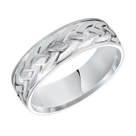 Thumbnail: 14kt. W.G. Comfort Fit Wedding Band