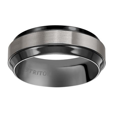 Thumbnail: 8mm Black Titanium Flat Band