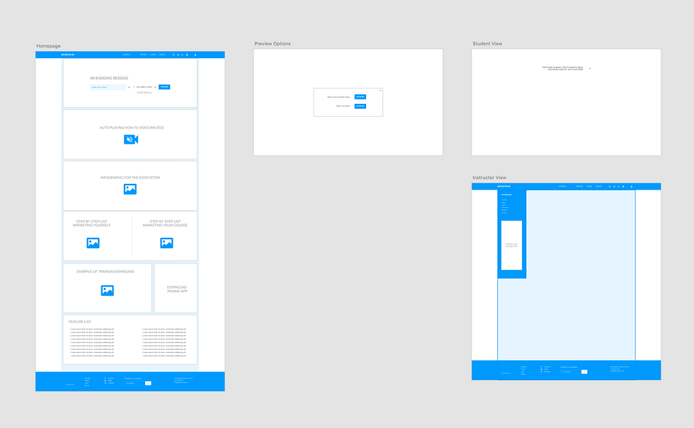 Initial Website Wireframe
