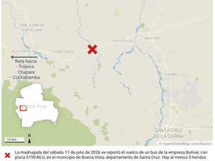Vuelco de un bus en Buena Vista deja al menos cinco personas heridas