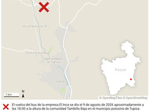 Vuelco de flota en Tupiza deja al menos 14 personas heridas