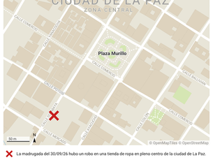 Roban una tienda en el centro paceño
