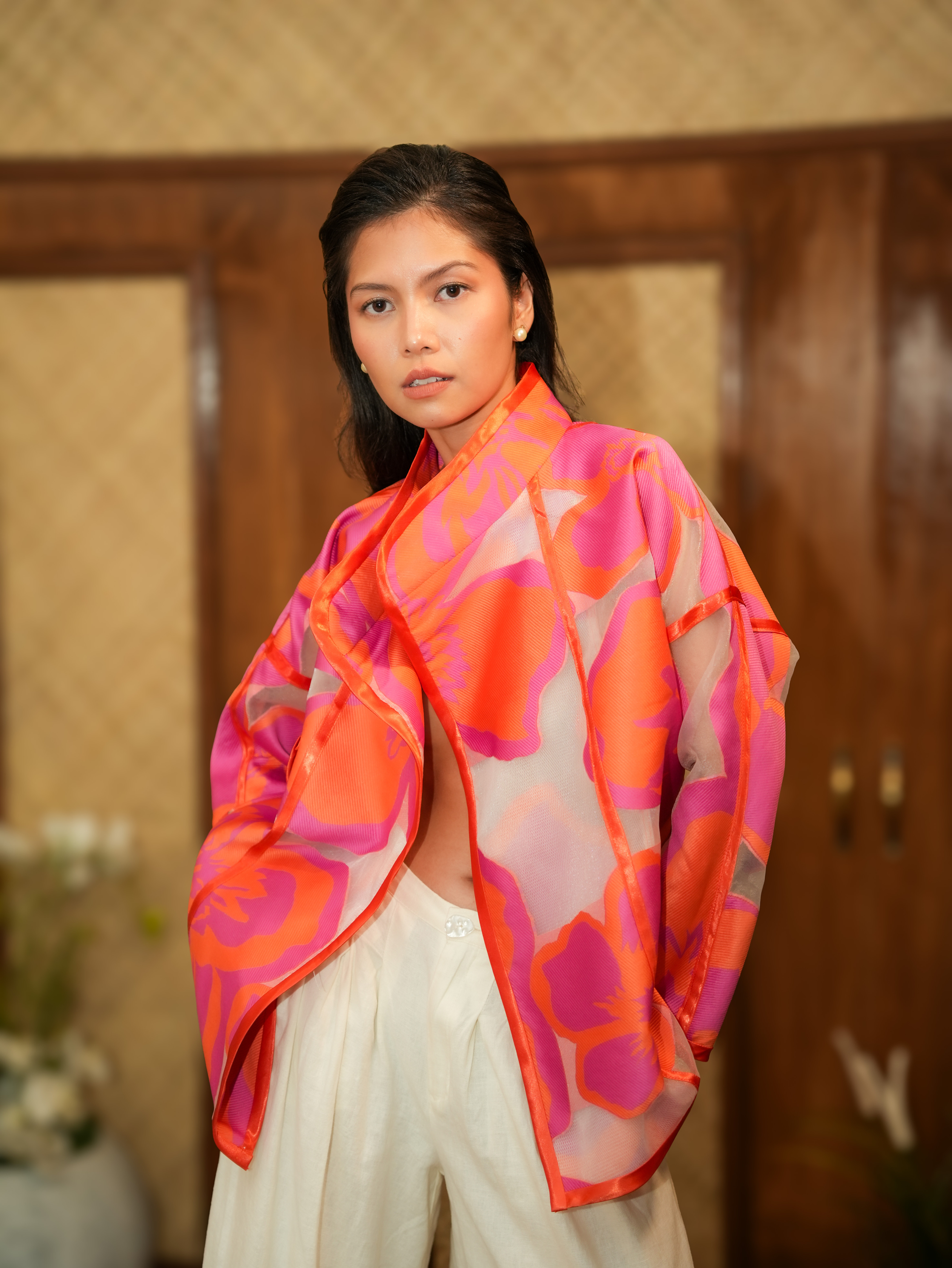 GUAPA JACKET/COVERUP (FUCHSIA AND ORANGE)