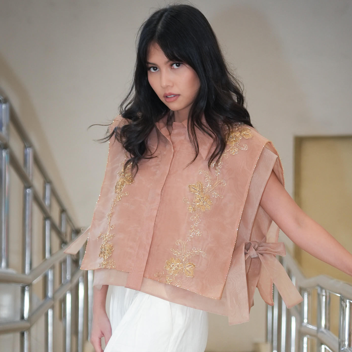 HINGUYAW BARONG TOP (BROWN)