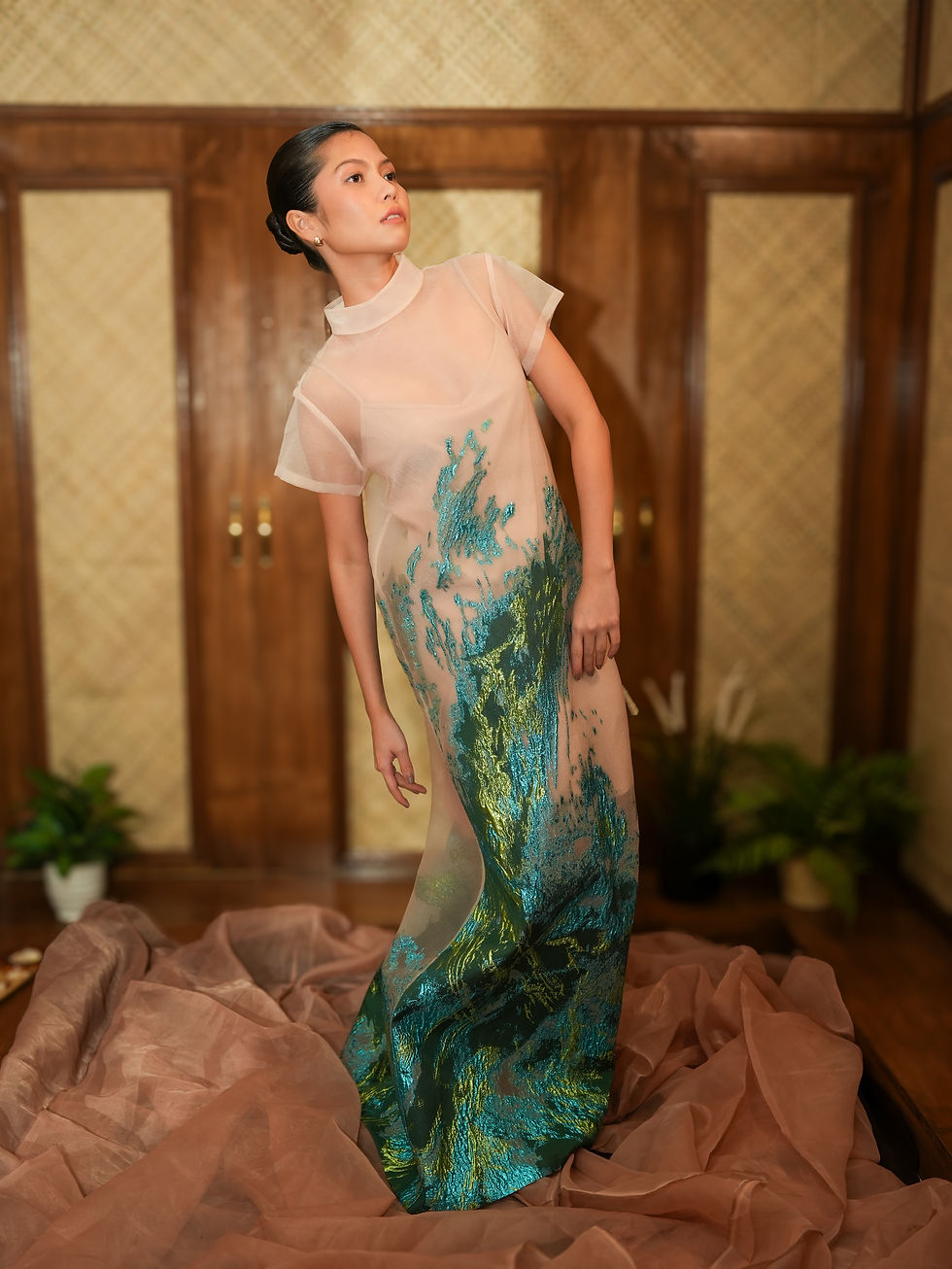 Thumbnail: TAHUM GOWN PREMIUM (TEAL)