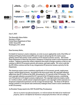 DCC letter to the State Department on the IP Office