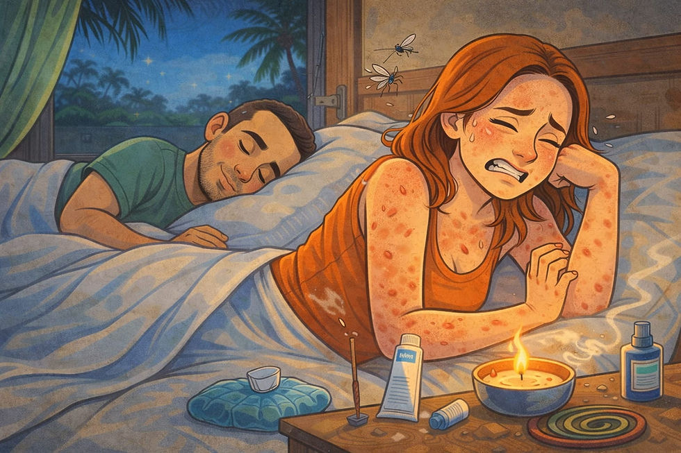 Mückenstiche auf Reisen