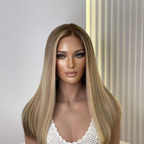 Echthaar Perücke Champagnerblond