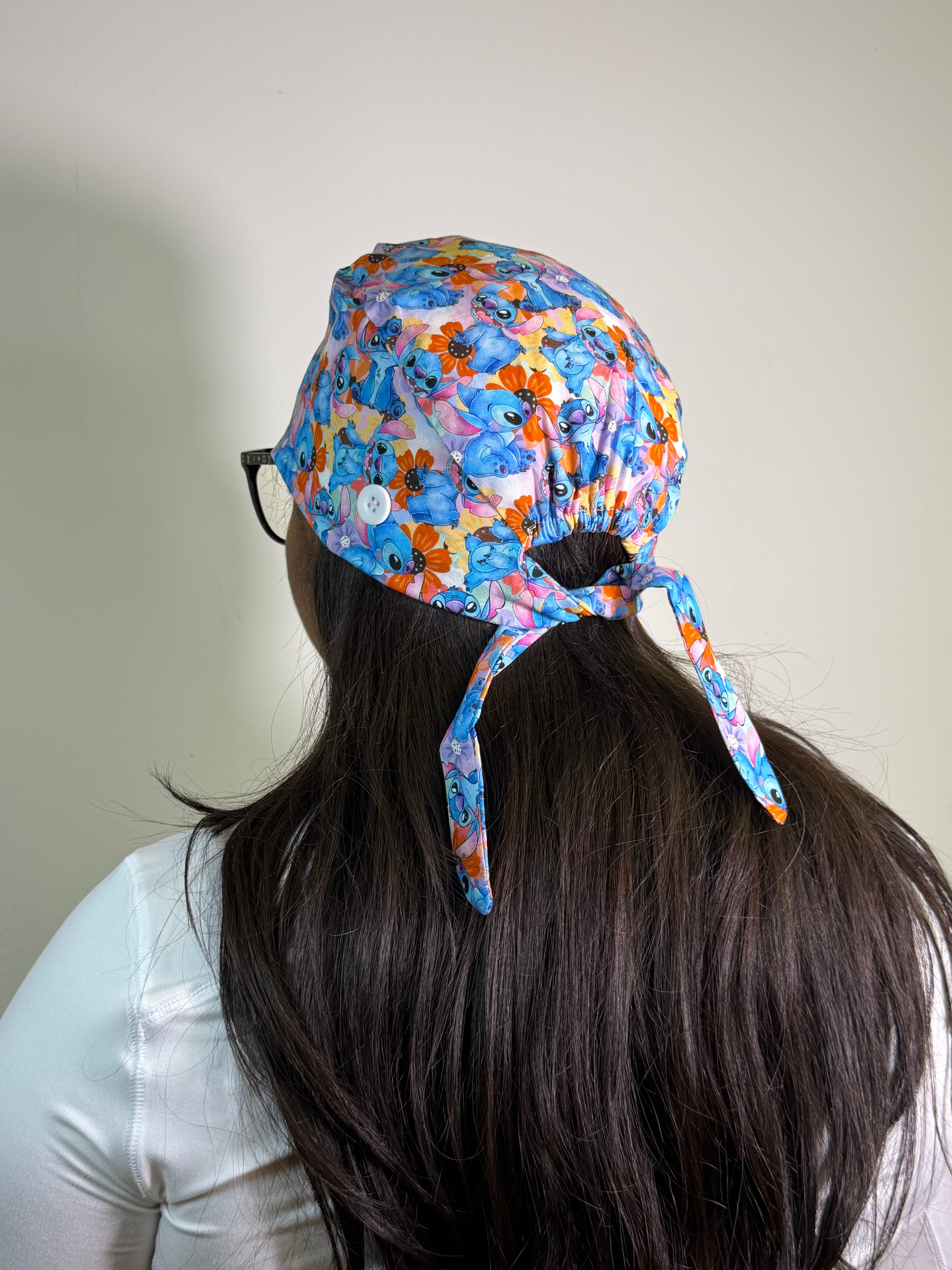 Flower Stitch Scrub Cap