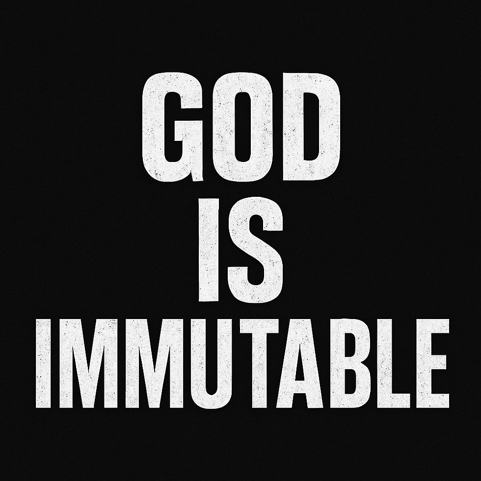 God is immutable