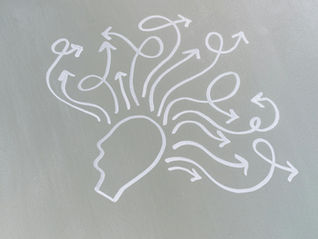 Mind with many arrows, concept for comorbidities with OCD