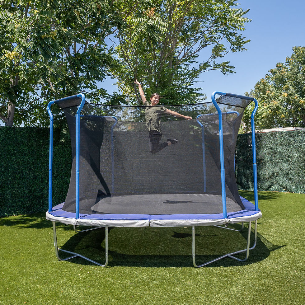 12ft Square Trampoline with Safety Enclosure