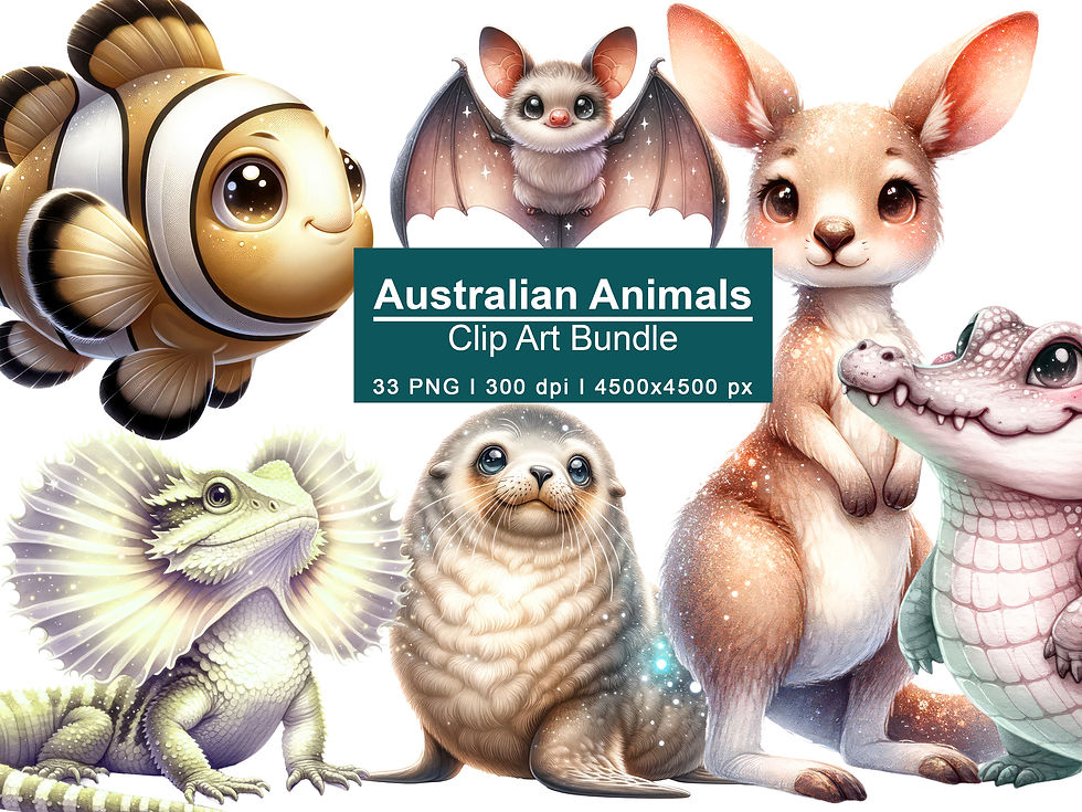 Australian Animals Clip Art Bundle